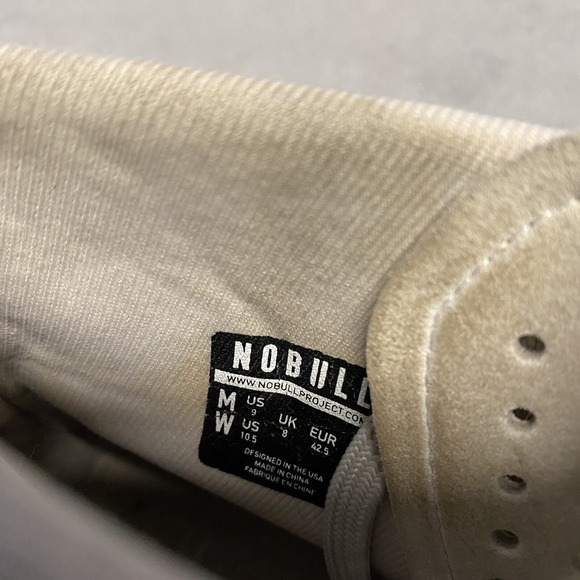 NOBULL‎ Super Fabric Trainer High Top Mens 9 White Gray Gym CrossFit Sneaker - Picture 13 of 15